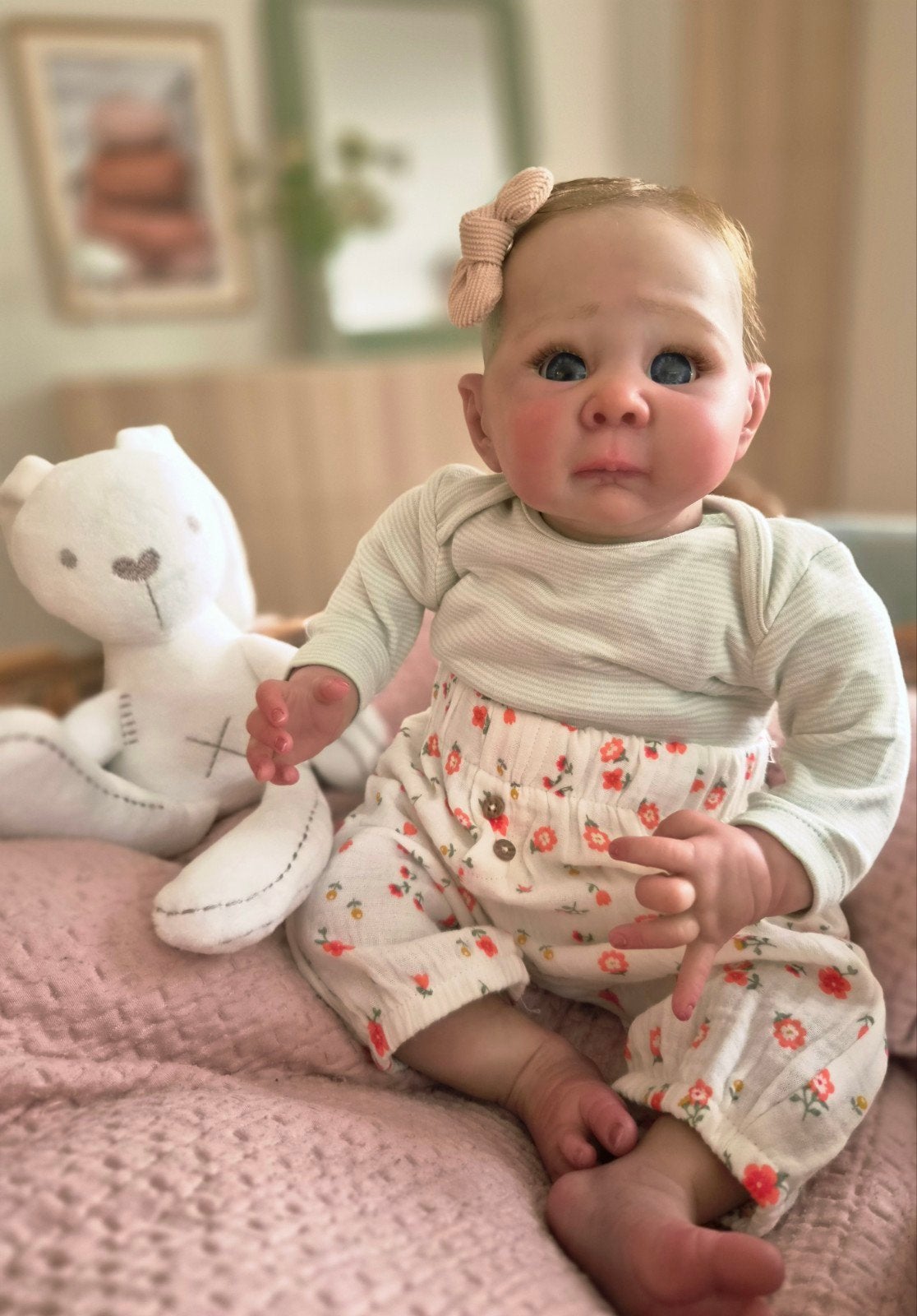 Prachtige reborn baby 49cm NIEUW, Verzamelen, Ophalen of Verzenden, Nieuw, Babypop, Levensecht of Reborn