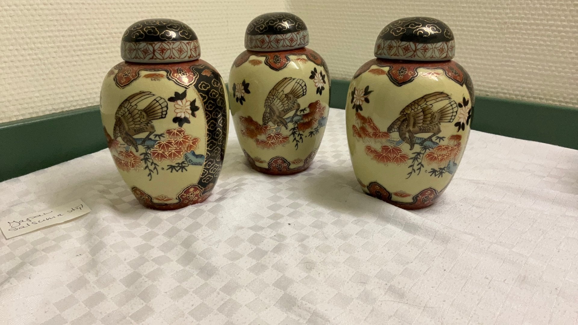 Japan satsuma stijl gember potten 20 ste eeuw vintage, Ophalen of Verzenden