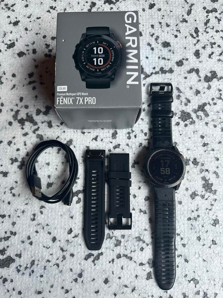 Garmin Fenix 7X Pro Solar 51mm, Sieraden, Tassen en Uiterlijk, Smartwatches, Afstand, Zwart, Ophalen of Verzenden, Zo goed als nieuw