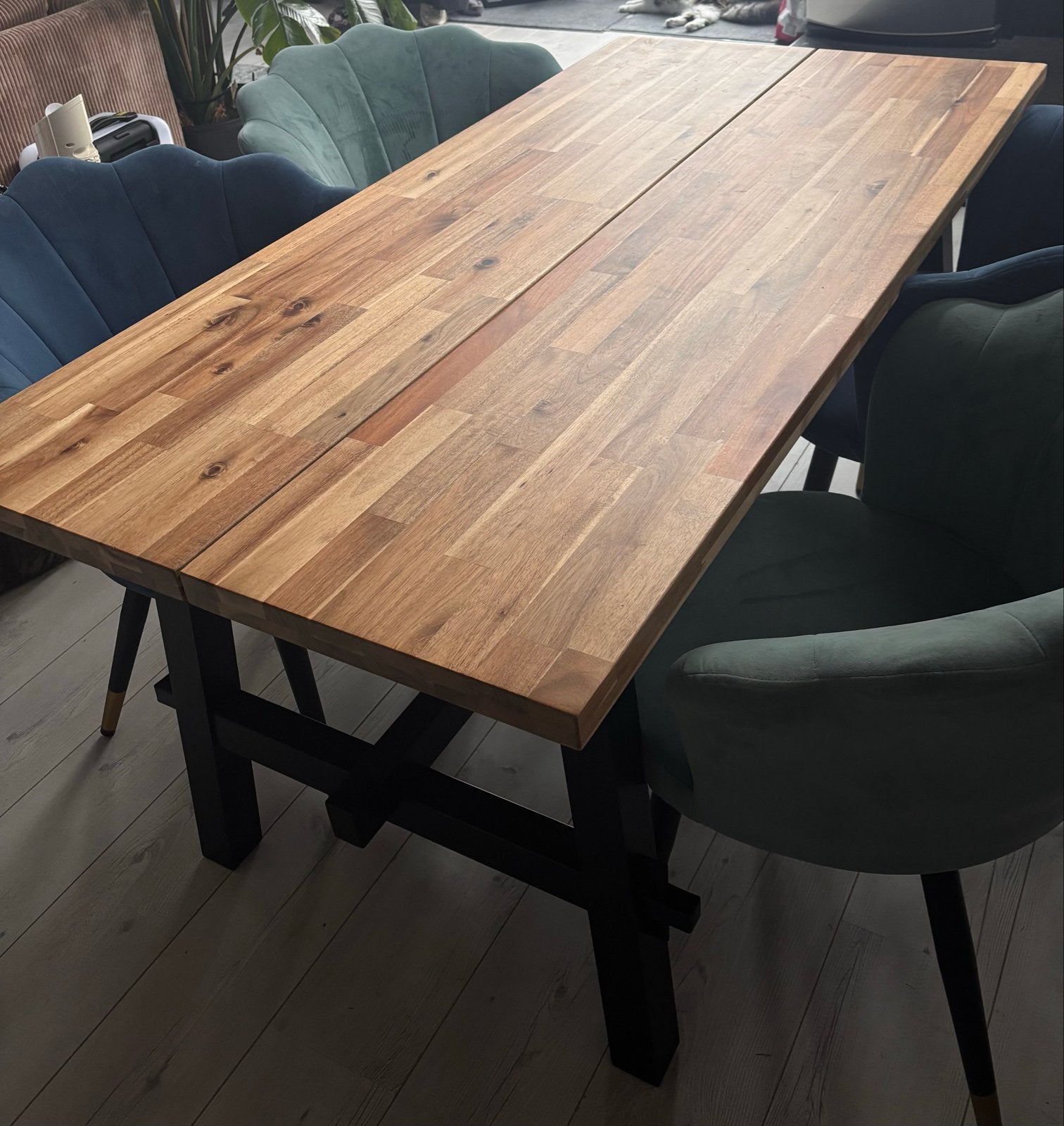 IKEA SKOGSTA eettafel - Acaciahout, 160x81x74 cm, Ophalen, Gebruikt, 50 tot 100 cm, 150 tot 200 cm