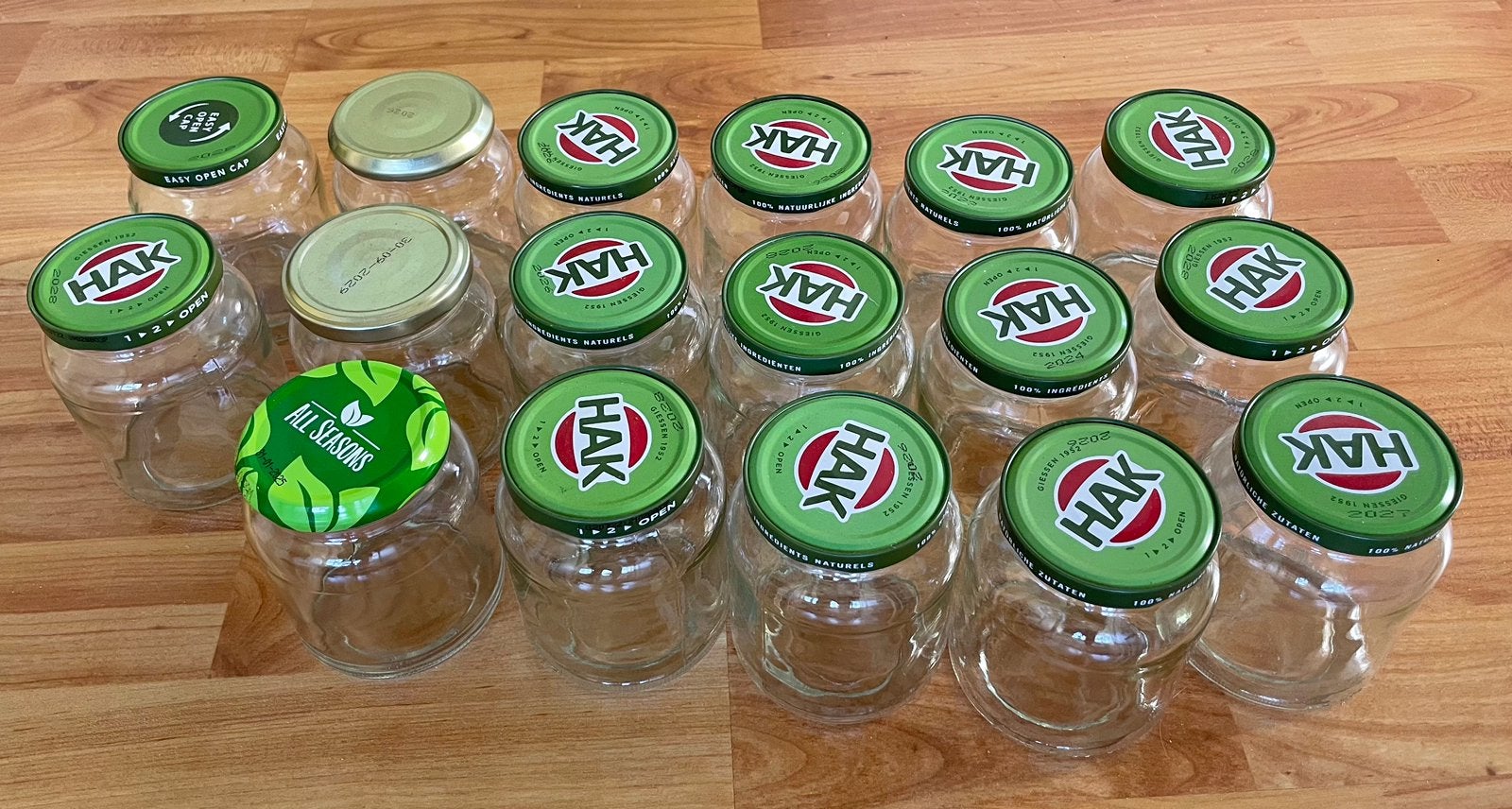 HAK potjes - groentenpotjes-inmaakpotjes-jampotjes, Huis en Inrichting, Ophalen, Met deksel, Pot, Bus of Blik, Glas
