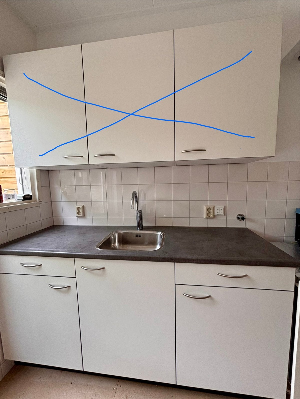 Nieuw keukenblok 180 cm breed, incl kraan., Huis en Inrichting, Keuken | Complete keukens, Ophalen, Wit, Nieuw, Enkelwandige keuken