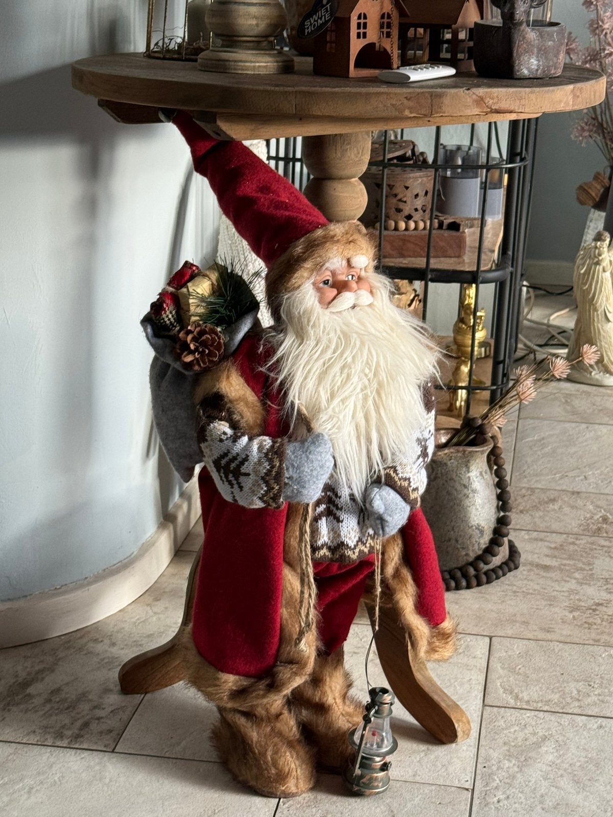 Kerstman pop 60 cm hoog!, Ophalen of Verzenden