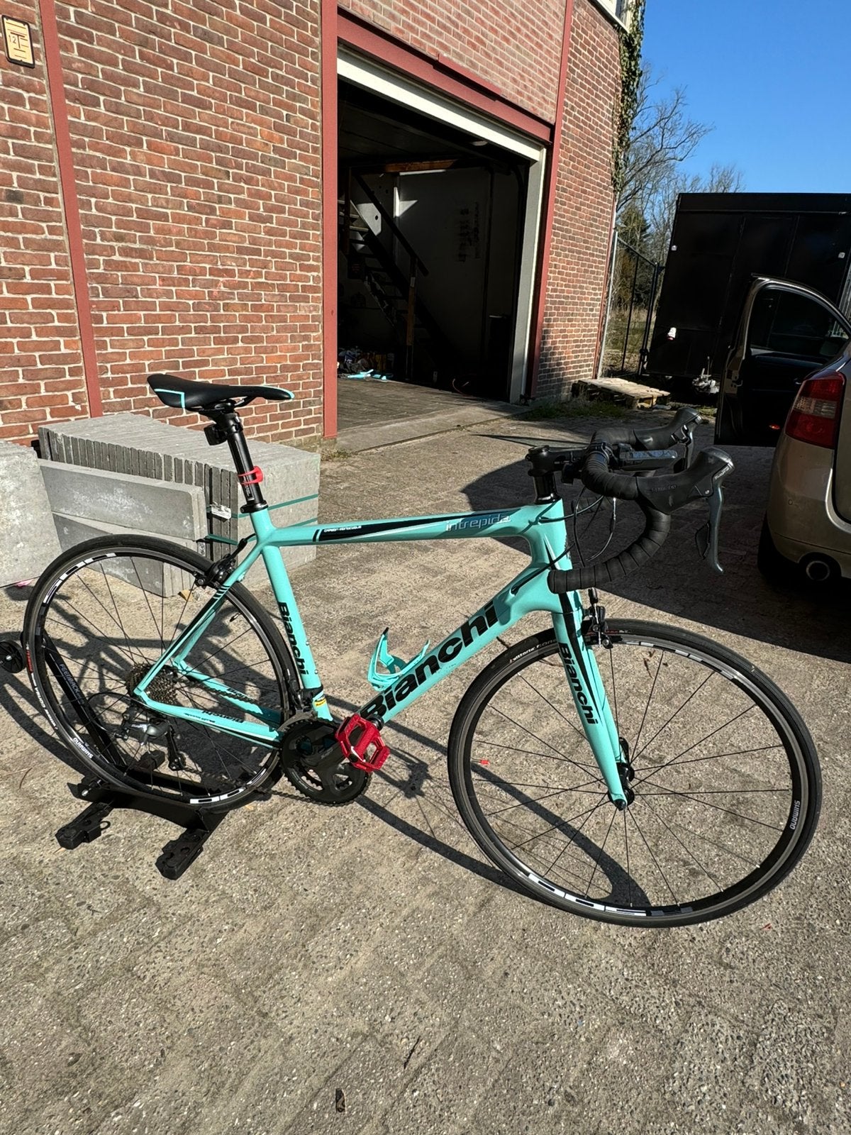 Bianchi carbon racefiets, Carbon, Zo goed als nieuw, Meer dan 20 versnellingen, 53 tot 57 cm