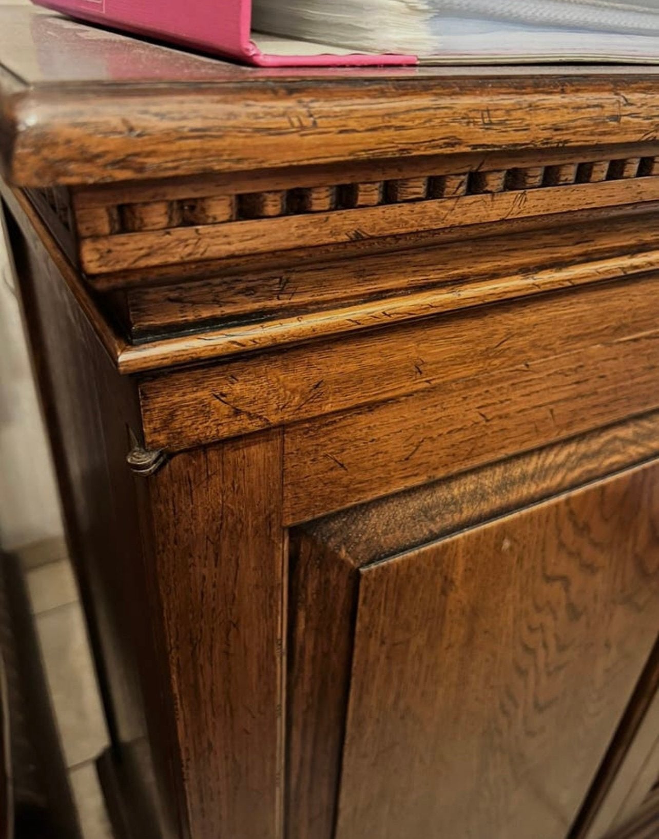 Eiken commode, Ophalen, 100 tot 150 cm, Zo goed als nieuw, Minder dan 100 cm