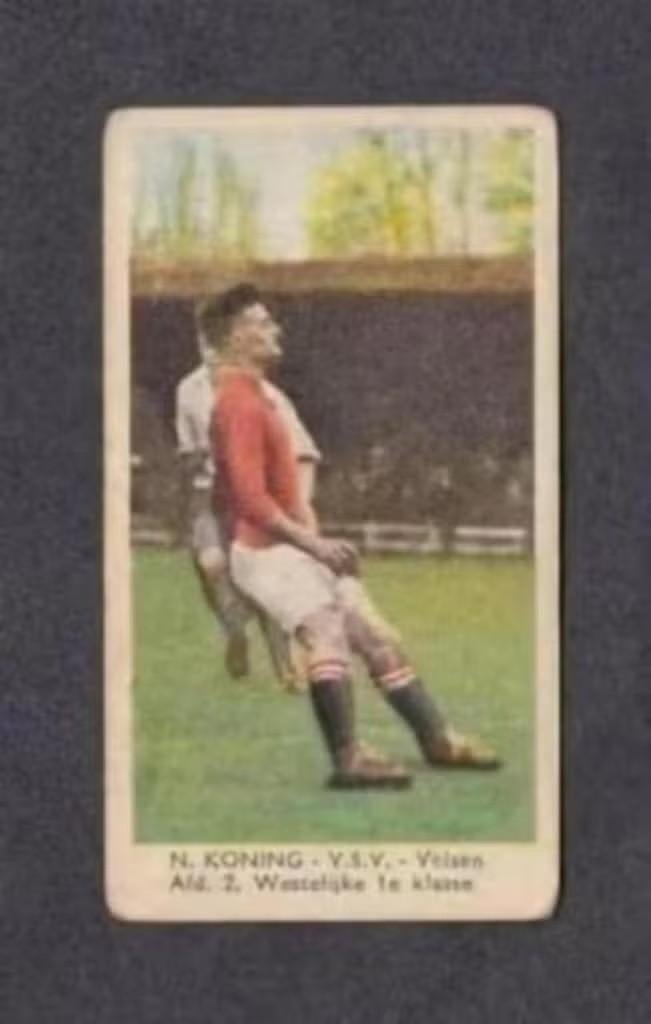 Voetbalplaatje N. Koning VSV Velsen Jaren 30., Verzamelen, Ophalen of Verzenden, Zo goed als nieuw