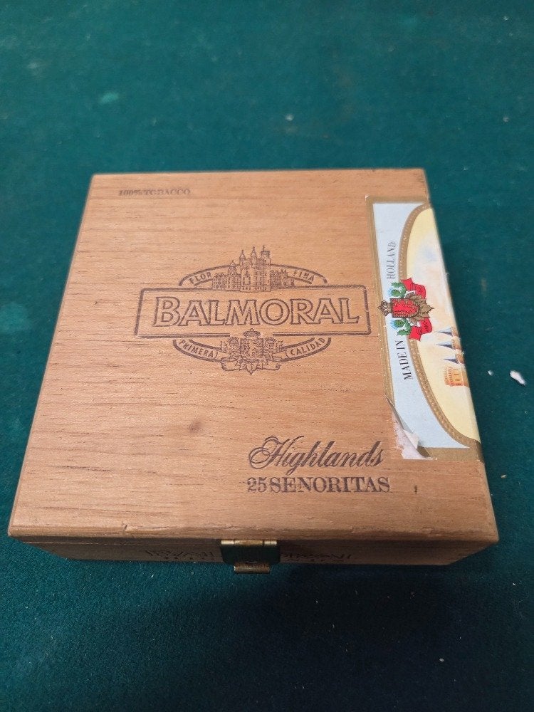 sigarenkist balmoral, van hout, Ophalen of Verzenden, 'T Olde Gre-j, Info@toldegrej.nl, Endepoelstraat 20f Didam