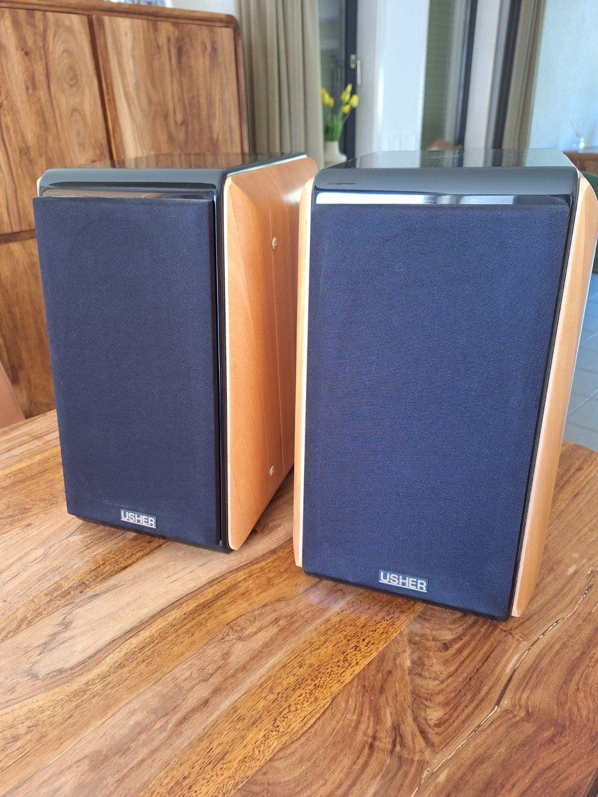 Z.G.A.N Usher X708 monitor luidsprekers, Zo goed als nieuw, 120 watt of meer, Front, Rear of Stereo speakers, Ophalen