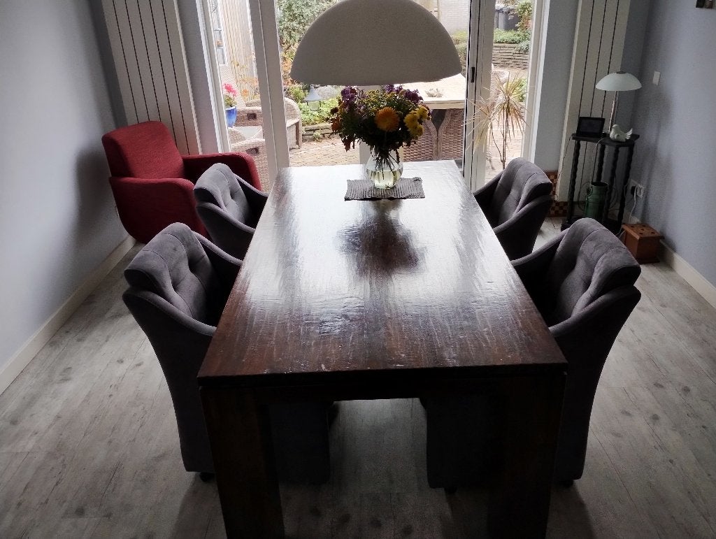 Tafel, Ophalen, Zie foto's, Eikenhout, 200 cm of meer
