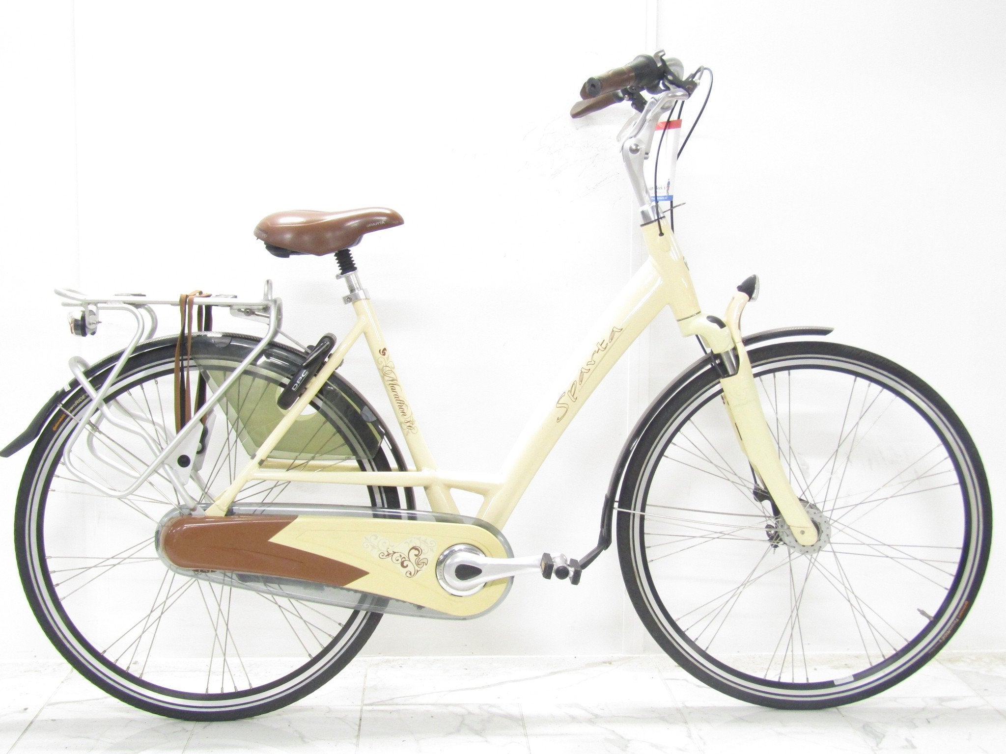 Sparta Marathon wit dames 53cm 28inch, Fietsen en Brommers, Fietsen | Dames | Damesfietsen, 53 tot 56 cm, Gebruikt, Sparta, Versnellingen
