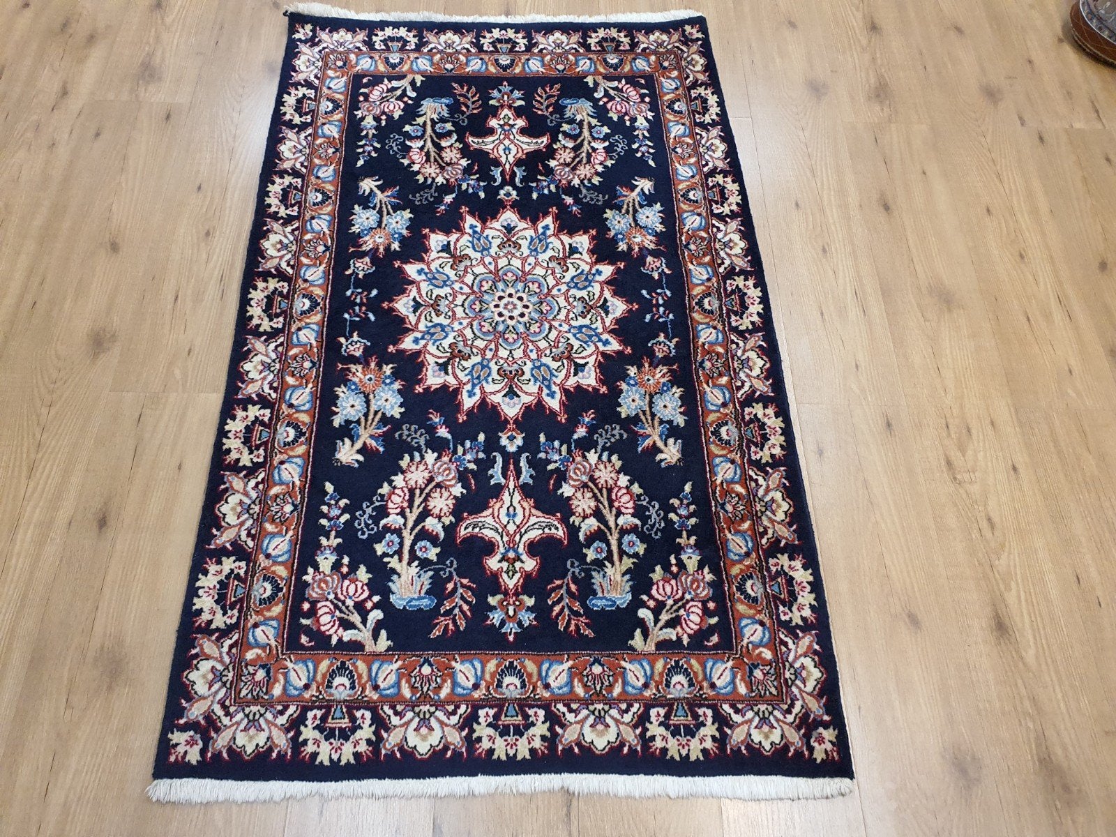 Vintage handgeknoopt perzisch tapijt kashmar 163x95