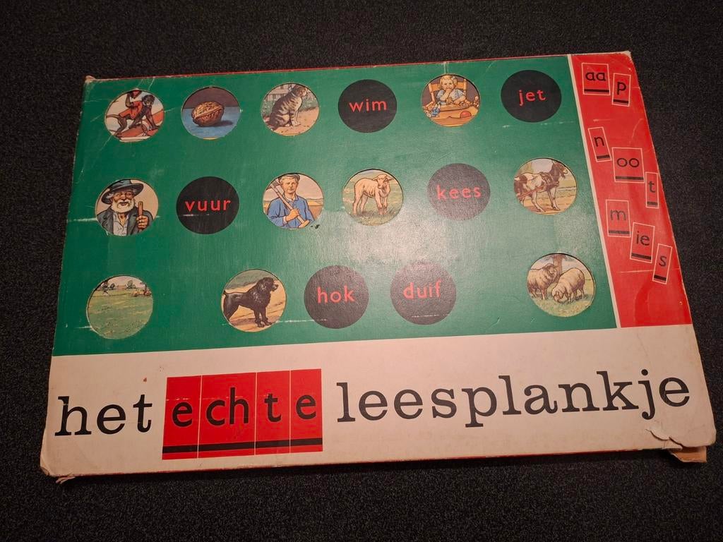 Het echte leesplankje aap-noot- mies, Antiek en Kunst, Ophalen of Verzenden