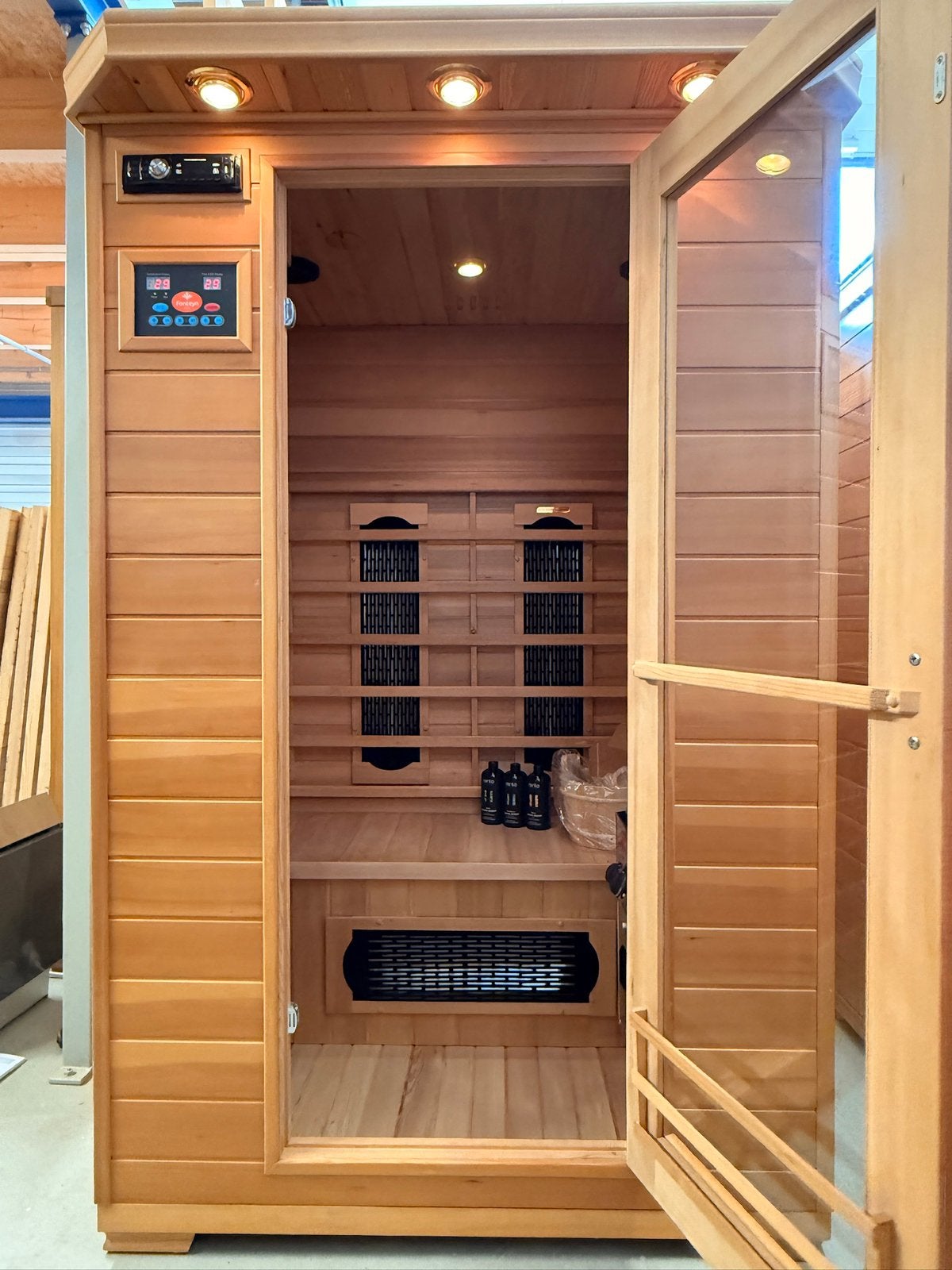 COMBI SAUNA | Infrafood + Finse sauna | GRATIS BEZORGING, Sport en Fitness, Sauna, Ophalen of Verzenden, Zo goed als nieuw, Fins of Traditioneel