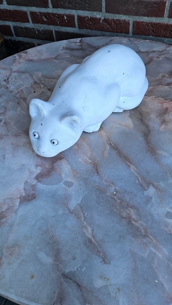 betonnen kat tuinbeeld, Ophalen, Gebruikt, Beton, Dierenbeeld