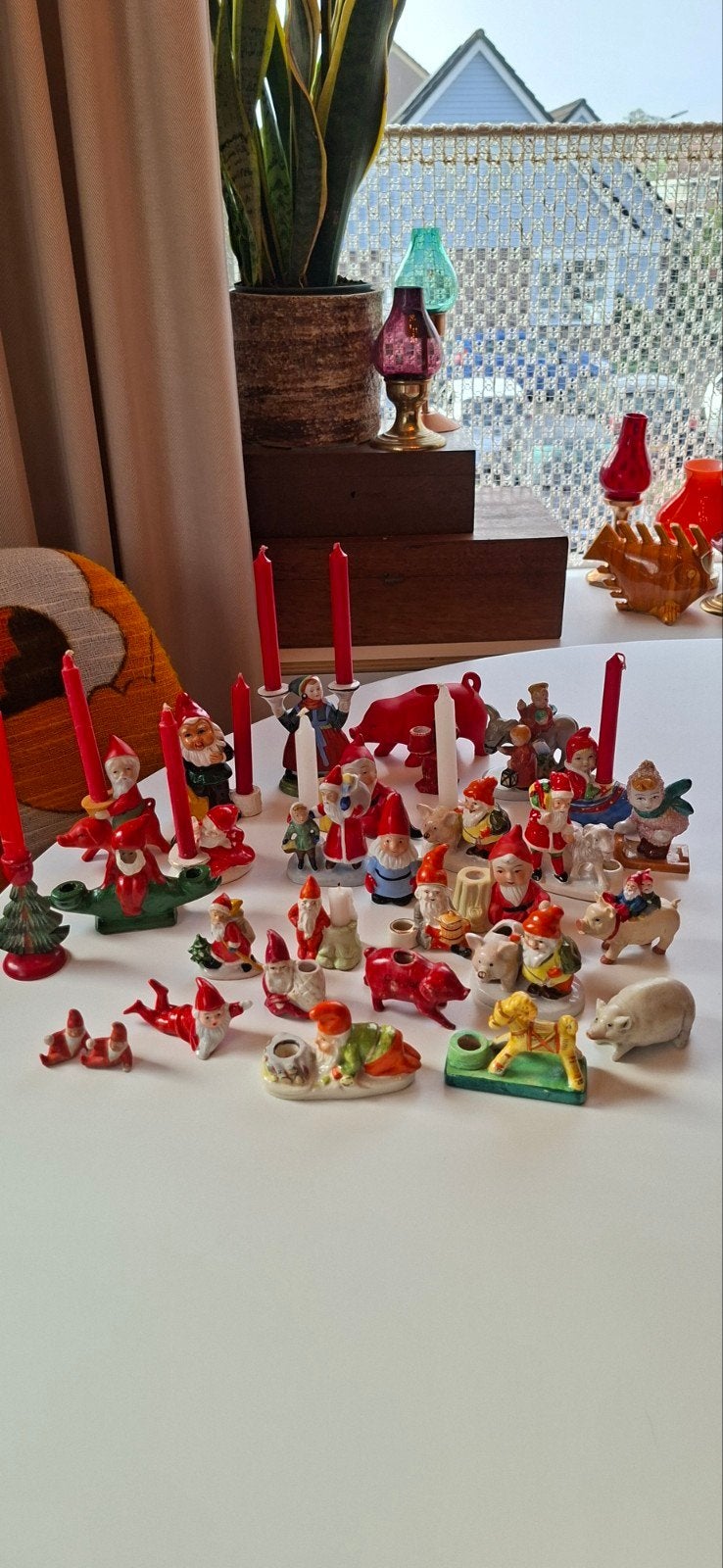 vintage antieke kleine zweedse tomte, kerst kabouters, Ophalen of Verzenden