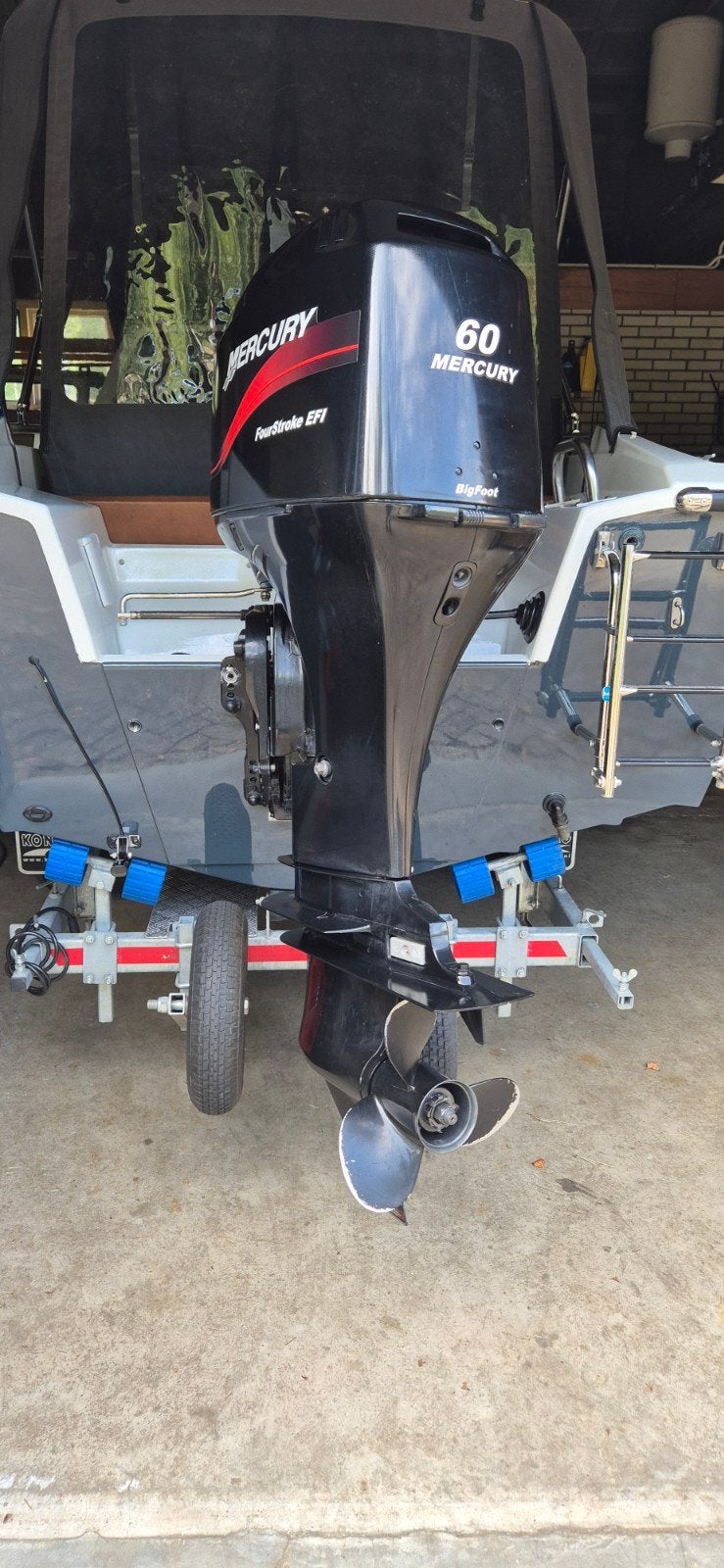 mercury 60pk bigfoot langstaart, Ophalen, Viertaktmotor, Zo goed als nieuw, 30 pk of meer