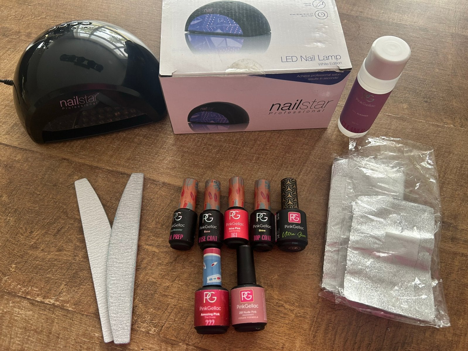 Pinkgellac starterset, Gebruikt, Overige kleuren, Ophalen of Verzenden, Handen en Nagels