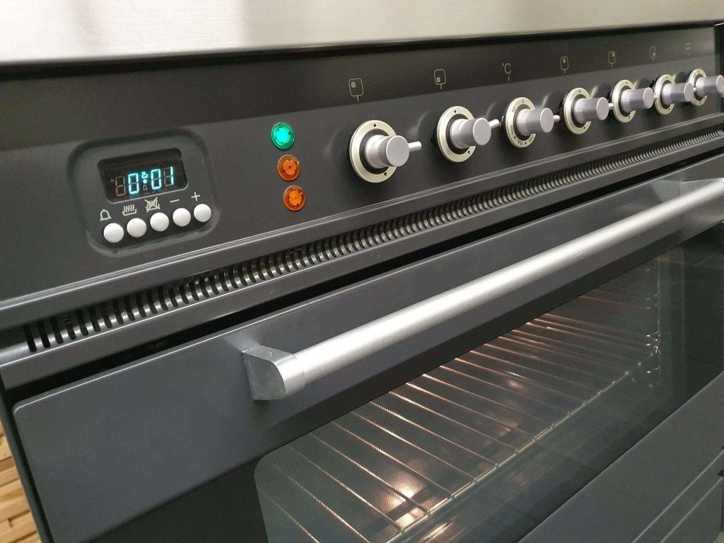 Boretti Fornuis 80cm antraciet rvs elektrische oven 5 pits, Niet ingevuld, 60 cm of meer, Niet ingevuld, Ophalen of Verzenden