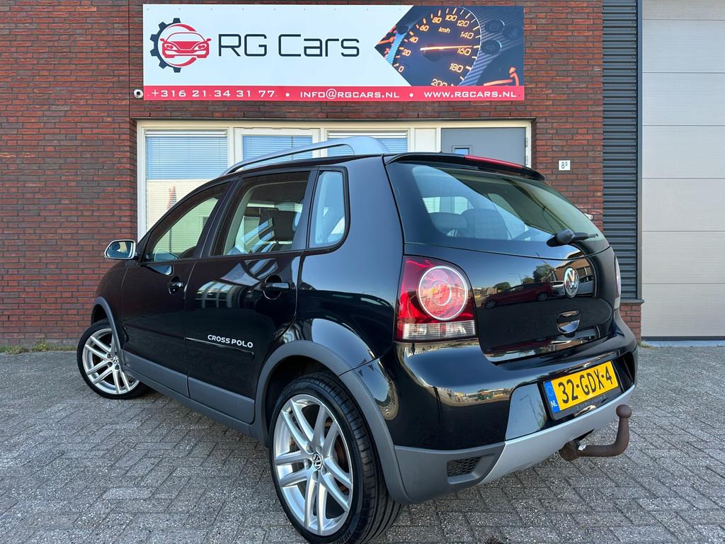 Volkswagen Polo 1.4-16V Cross / 1e Eig / Airco / Cruise / 17, Voorwielaandrijving, Met garantie (alle), Zwart, Origineel Nederlands