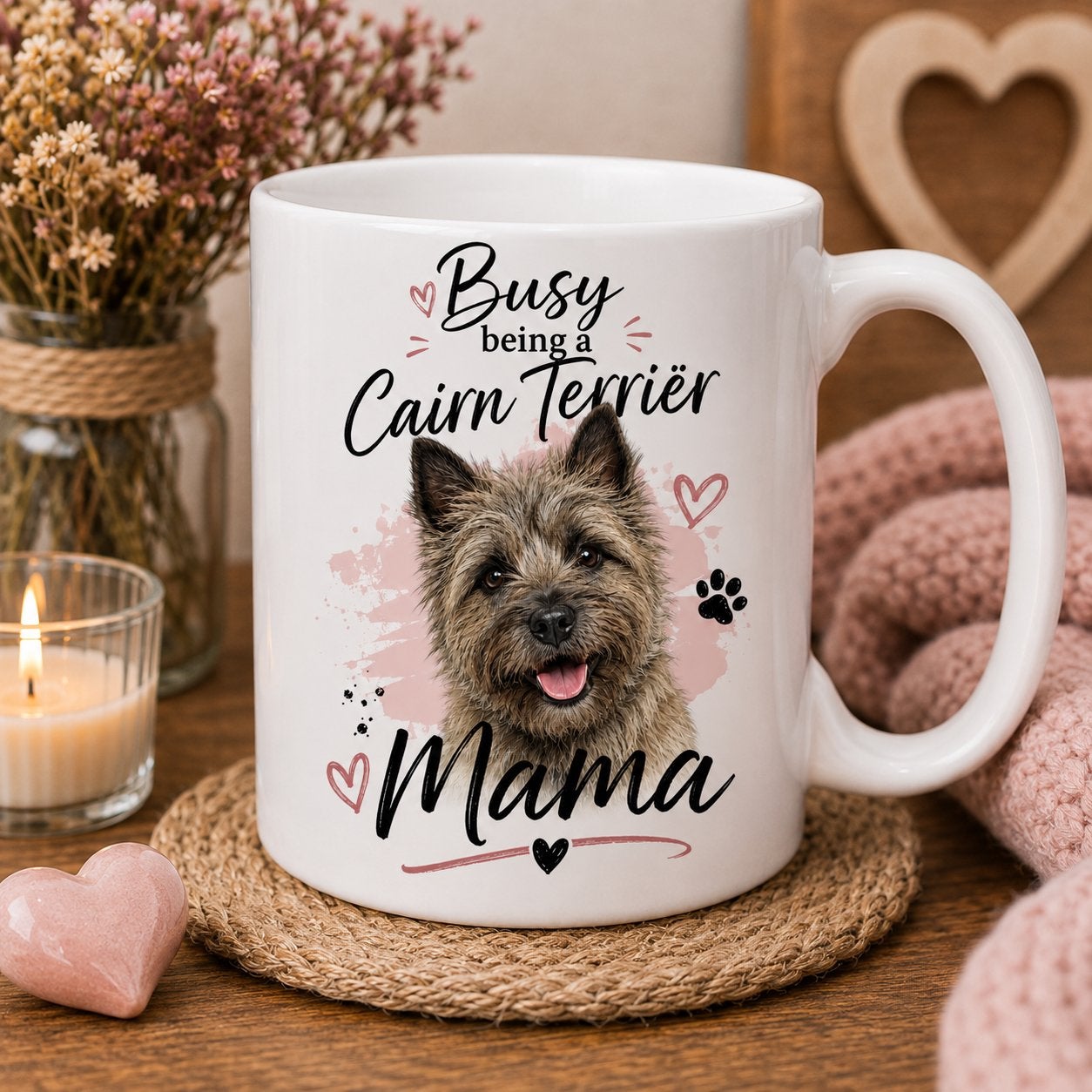 Busy being a Cairn Terrier Mama - Mok, Dieren en Toebehoren, Honden-accessoires, Verzenden, Nieuw
