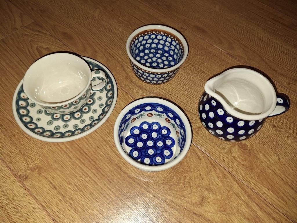 Bunzlau Bolesławiec Keramiek Set Polen., Keramiek, Ophalen of Verzenden, Zo goed als nieuw, Overige stijlen
