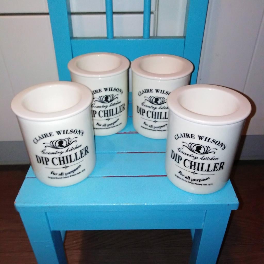 Claire Wilson's Dip Chiller Country Kitchen 4 stuks gebruikt, Ophalen, Gebruikt, Overige typen, Overige stijlen