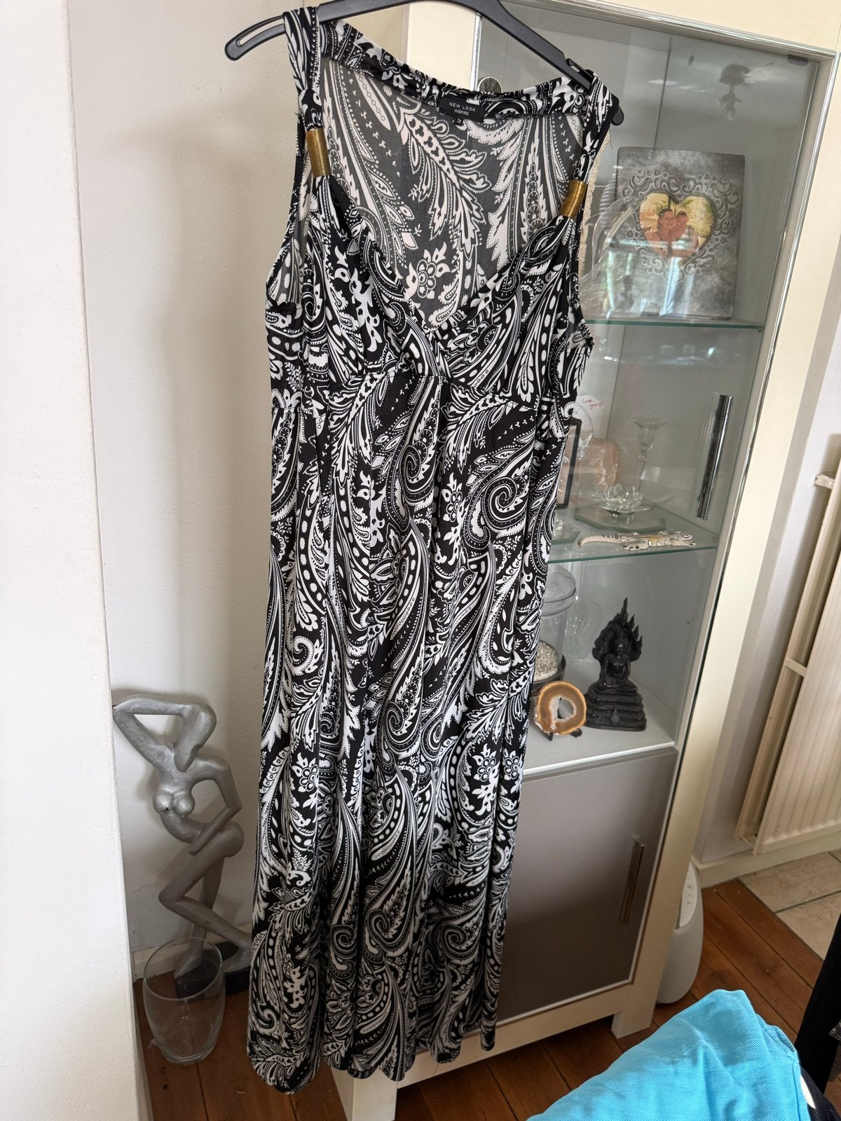 New Look Inspire Jurk Zwart/Wit Paisley Maat 50/52, Ophalen of Verzenden, Zo goed als nieuw, Zwart, Jurk