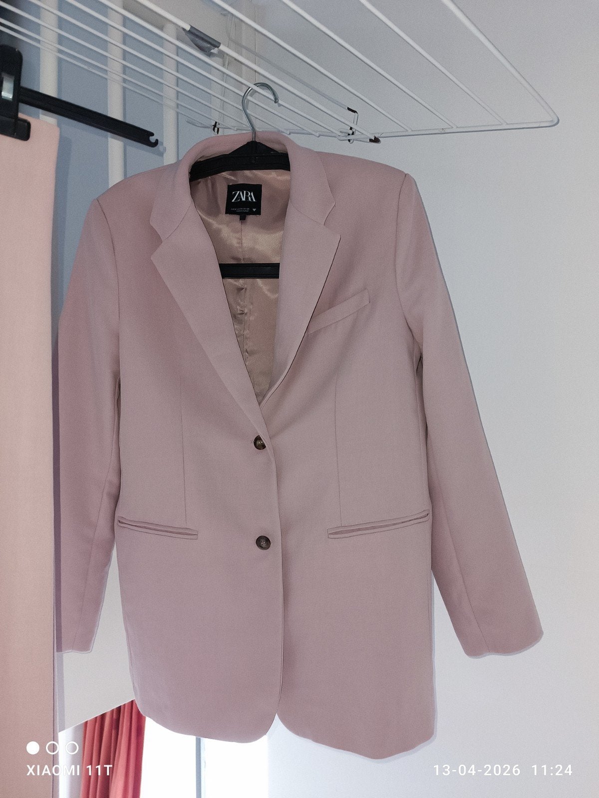 Zara broekpak licht rose mt. Jasje 40/42 , broek 34/36, Maat 38/40 (M), Kostuum of Pak, Ophalen of Verzenden, Zo goed als nieuw