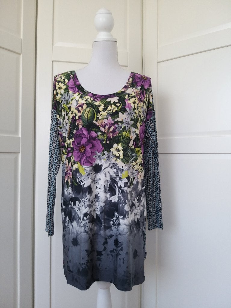 DIDI nieuwe floral print tuniek, maat S (valt als XL), Kleding | Dames, Blauw, Nieuw, Didi, Ophalen of Verzenden