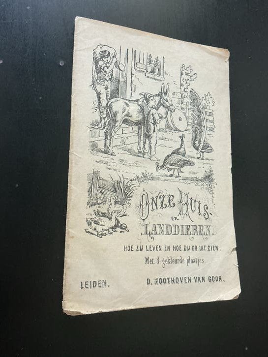 Ons Huis en Landdieren - Oud kinderboek 1870, Verzenden