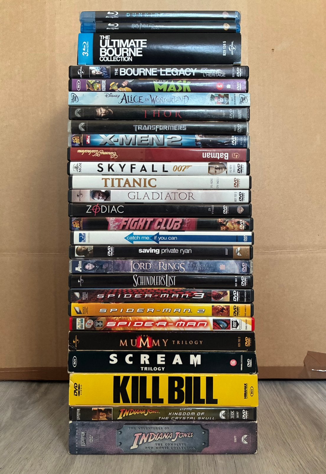 Blu-Ray/DVD-BUNDEL Dunkirk Scream Indiana Jones Bourne X-Men, Cd's en Dvd's, Blu-ray, Ophalen of Verzenden, Zo goed als nieuw