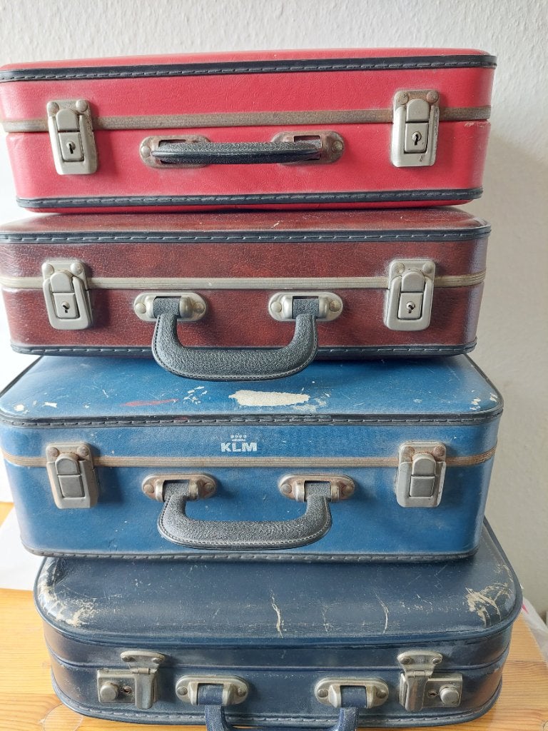 Vintage koffertjes, Sieraden, Tassen en Uiterlijk, Koffers, Ophalen of Verzenden, Hard kunststof, Minder dan 50 cm, Minder dan 35 cm
