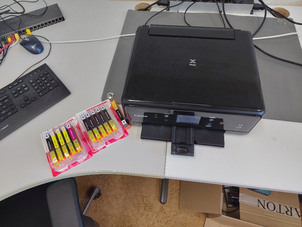 Canon TS6150 met nieuwe inkt cartridges, Computers en Software, Ophalen, Gebruikt, Canon, Inkjetprinter