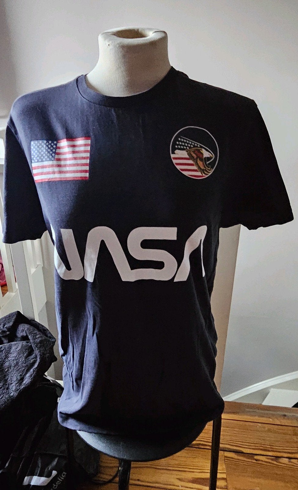 NASA zwart t-shirt maat L, Kleding | Heren, Ophalen of Verzenden, Zo goed als nieuw, Maat 52/54 (L), Zwart
