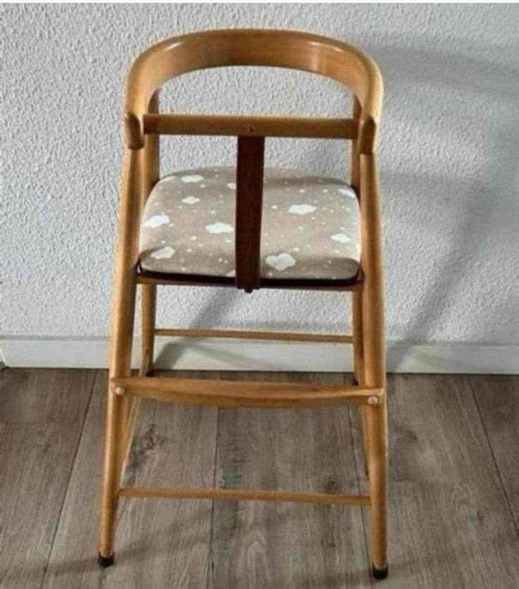 Unieke Houten vintage design kinderstoel, Ophalen, Zo goed als nieuw, Overige typen