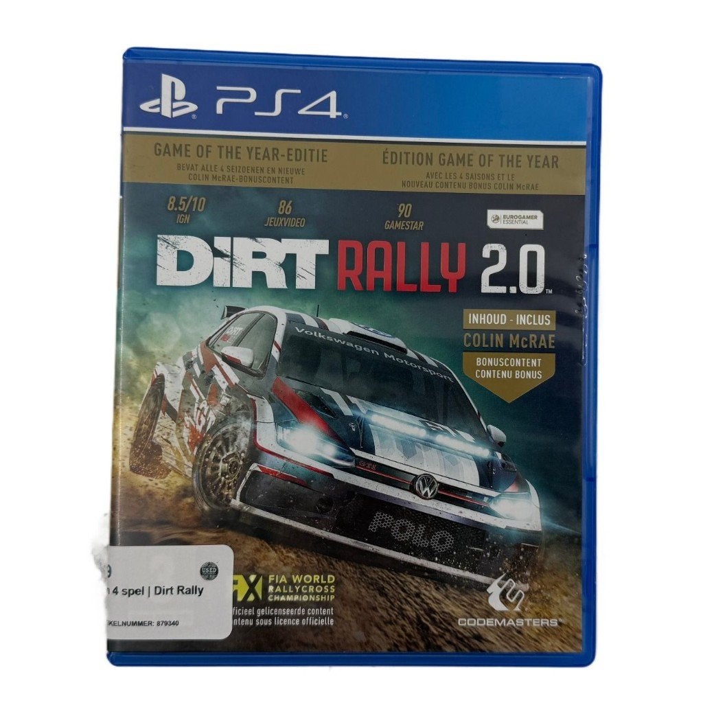 Playstation 4 spel | Dirt Rally 2.0, Dordrecht@usedproducts.nl, Toulonselaan 72, 1 speler, Racen en Vliegen