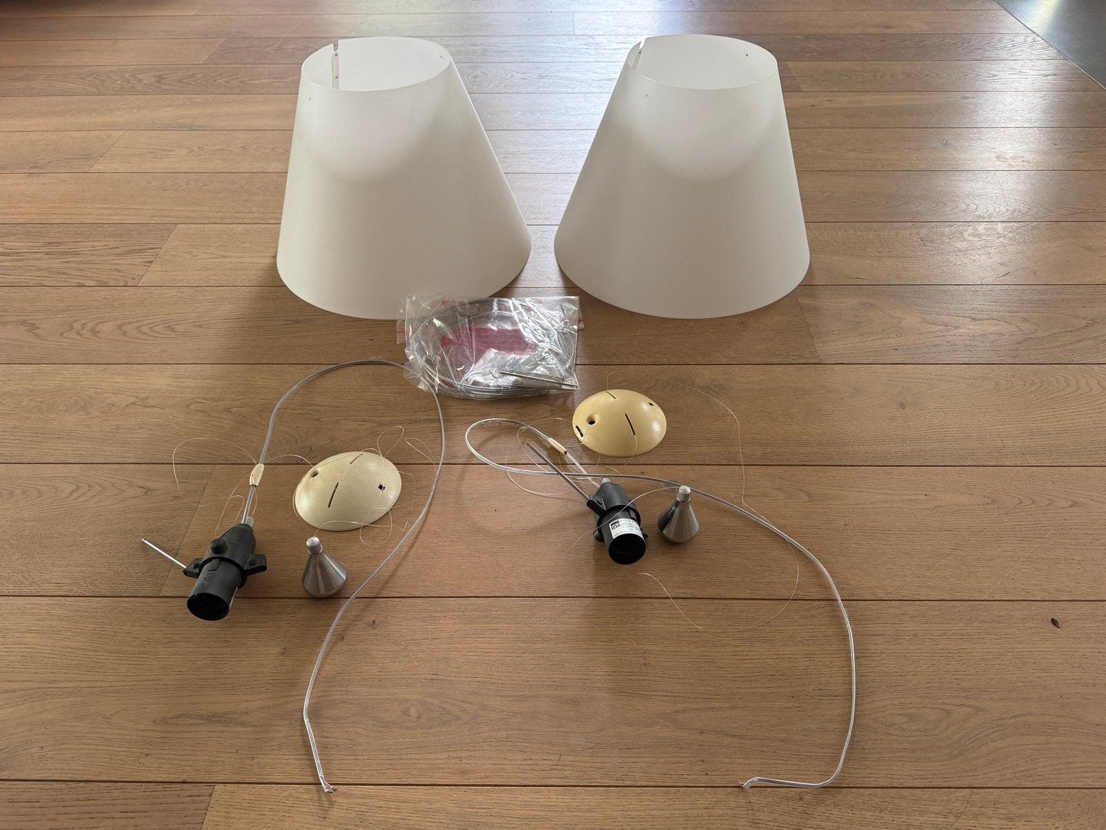 Luceplan Costanza Sospensione - Ø40cm, H28cm, Ophalen of Verzenden, Gebruikt, Kunststof, E27 (groot)