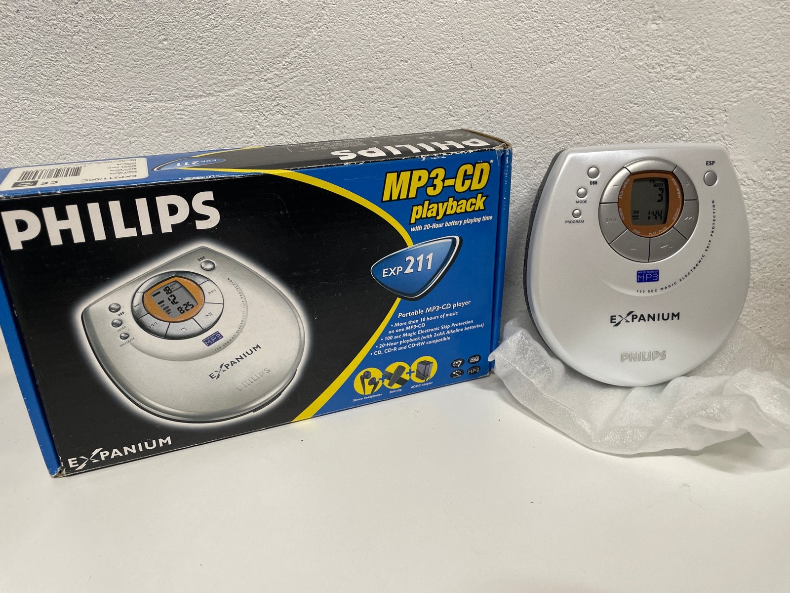 Philips EXPANIUM EXP211 MP3-CD speler - Als nieuw, compleet, Ophalen of Verzenden