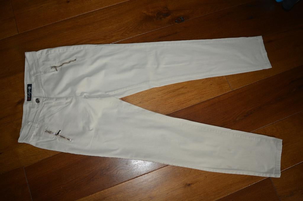 La Ligna, mooie lichte katoenen broek, maat 38, Maat 38/40 (M), Beige, Ophalen of Verzenden, Zo goed als nieuw