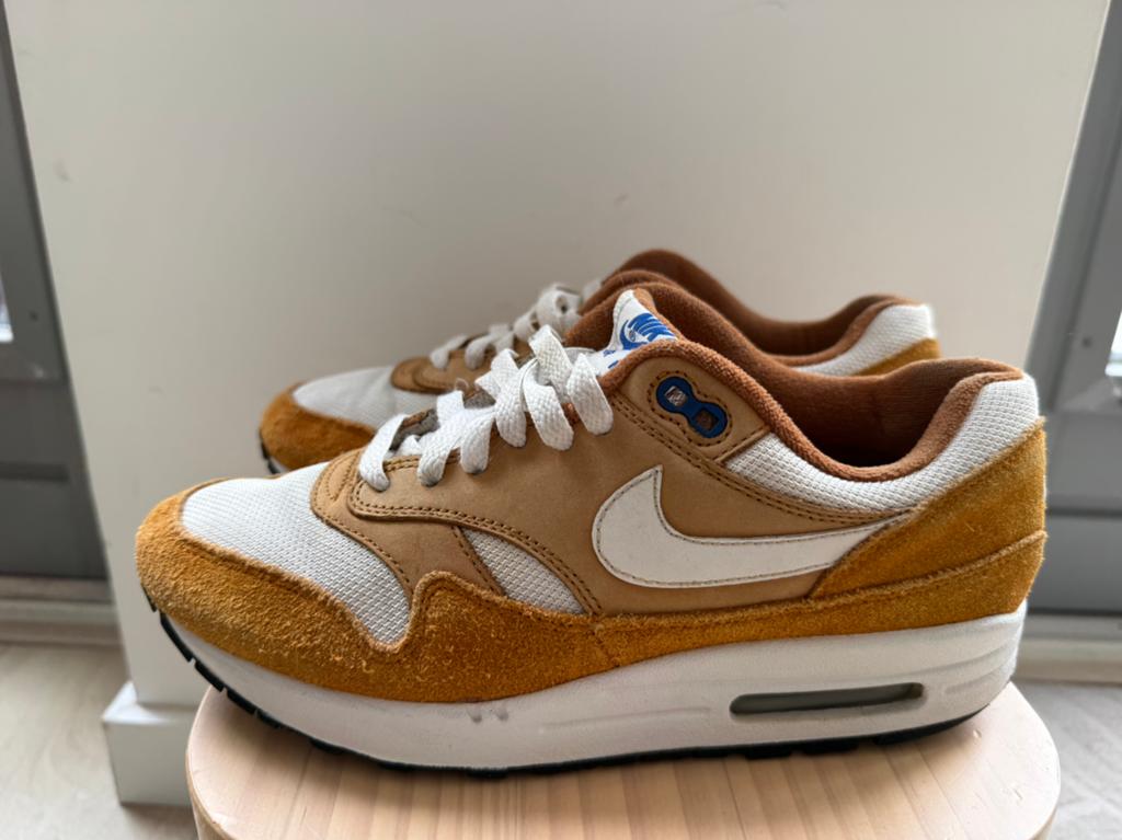 Nike Air Max 1 Premium Retro ‘Curry’ – maat 40.5, Overige kleuren, Ophalen of Verzenden, Sneakers of Gympen, Gedragen