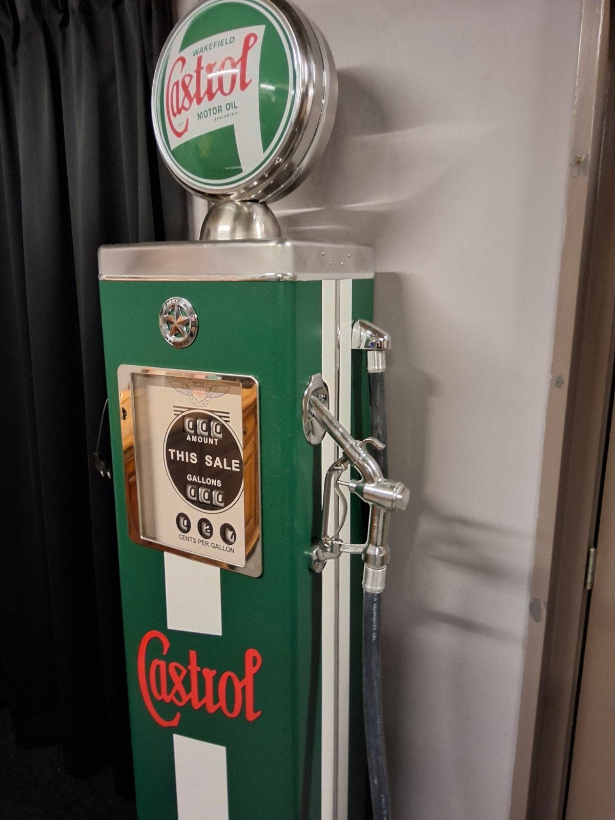 Castrol benzinepomp retro in/ruil motor of project mogelijk, Ophalen, Zo goed als nieuw, Lichtbak of (neon) lamp