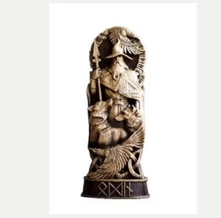 Prachtig beeldje Noorse god Odin (20cm), Ophalen of Verzenden, Nieuw, Mens