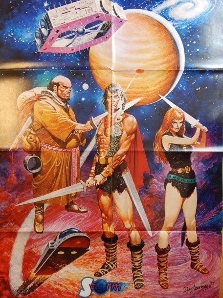 Storm poster 80 bij 56 cm nooit uitgevouwen 1977, Eén stripboek, Ophalen of Verzenden, Gelezen