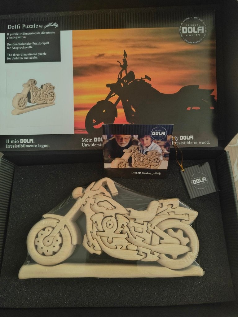 Dolfi 3D Houten Motor Puzzel - Nieuw in Doos, Ophalen of Verzenden, Minder dan 500 stukjes, Nieuw, Rubik's of 3D-puzzel