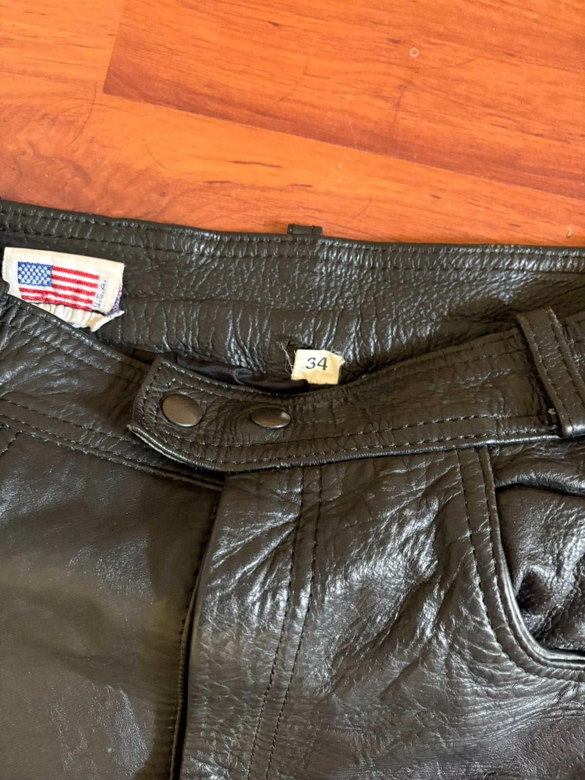 Zwarte Leren motor Broek met Veters - Maat 34, Kleding | Heren, Broeken en Pantalons, Ophalen, Gedragen, Overige maten, Zwart