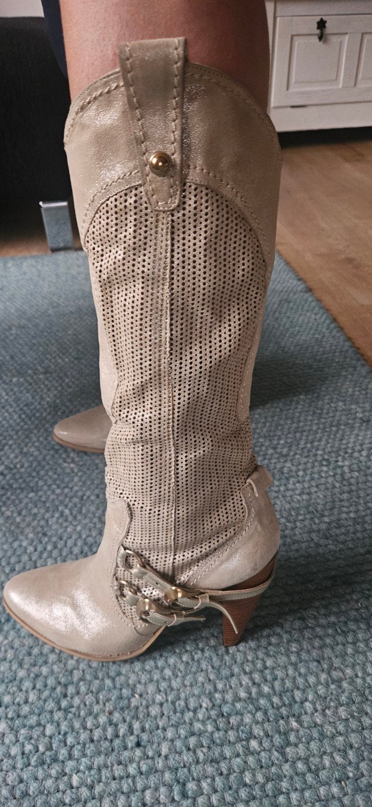 Mooie leren Italiaanse laarzen met soepele schacht, Kleding | Dames, Hoge laarzen, Tango, Overige kleuren, Ophalen of Verzenden