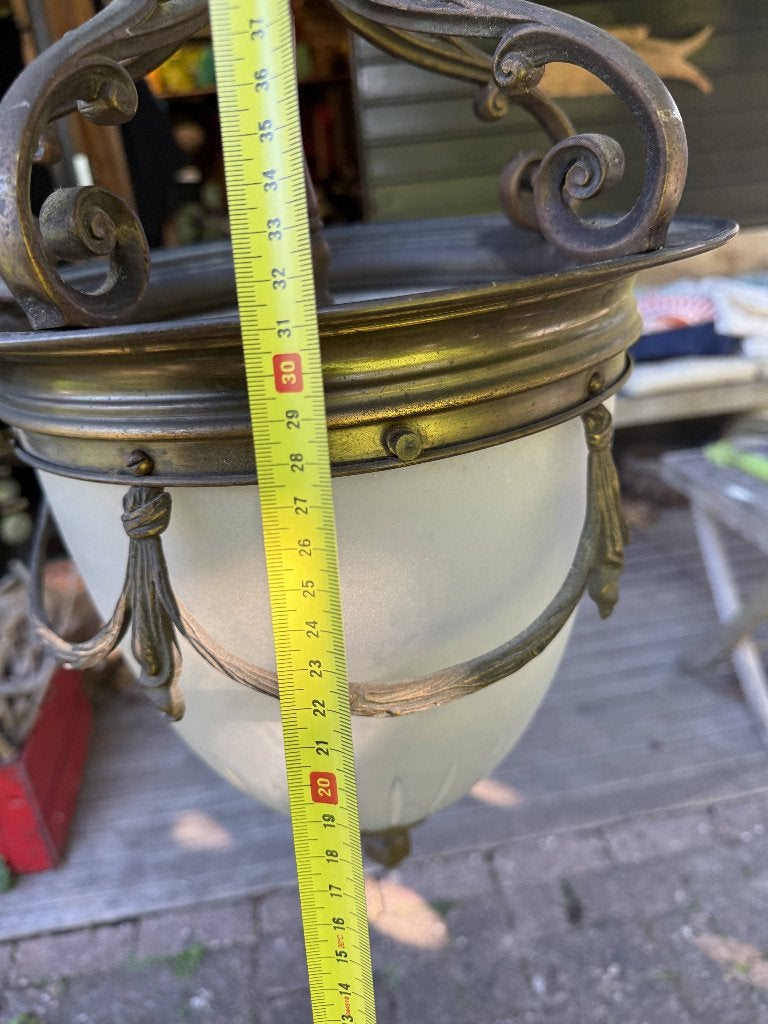 Foto 9 van hal lamp jugenstil / art nouveau (geheel origineel)