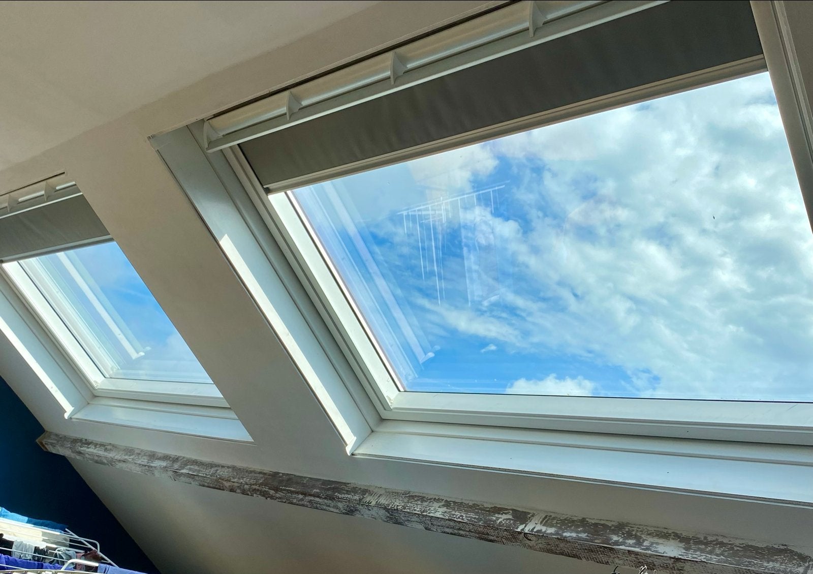 2x VELUX dakraam GGU UK04 0050 wit kunststof HR++ 134x98 cm, Ophalen, 80 tot 120 cm, Zo goed als nieuw, Dubbelglas