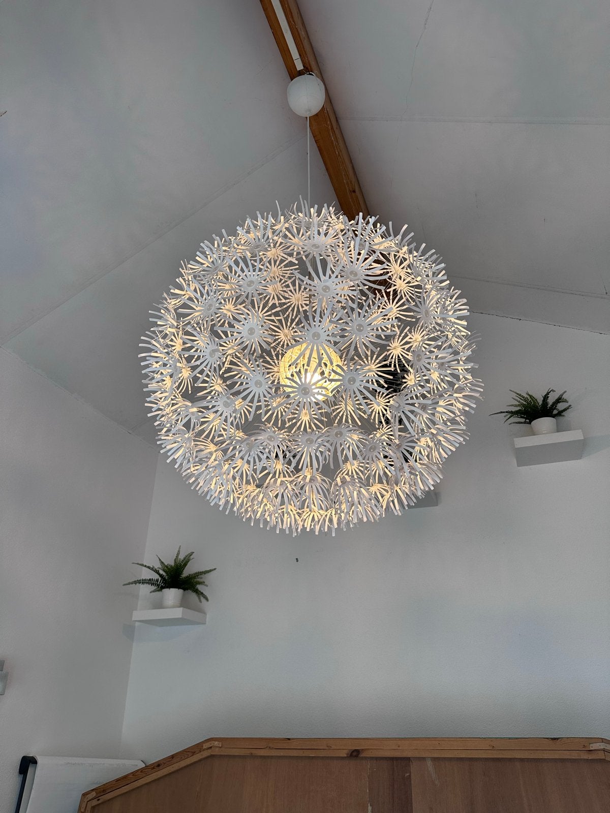 IKEA Maskros Grote Hanglamp - Modern Design, Ophalen, Zo goed als nieuw, Kunststof, E27 (groot)
