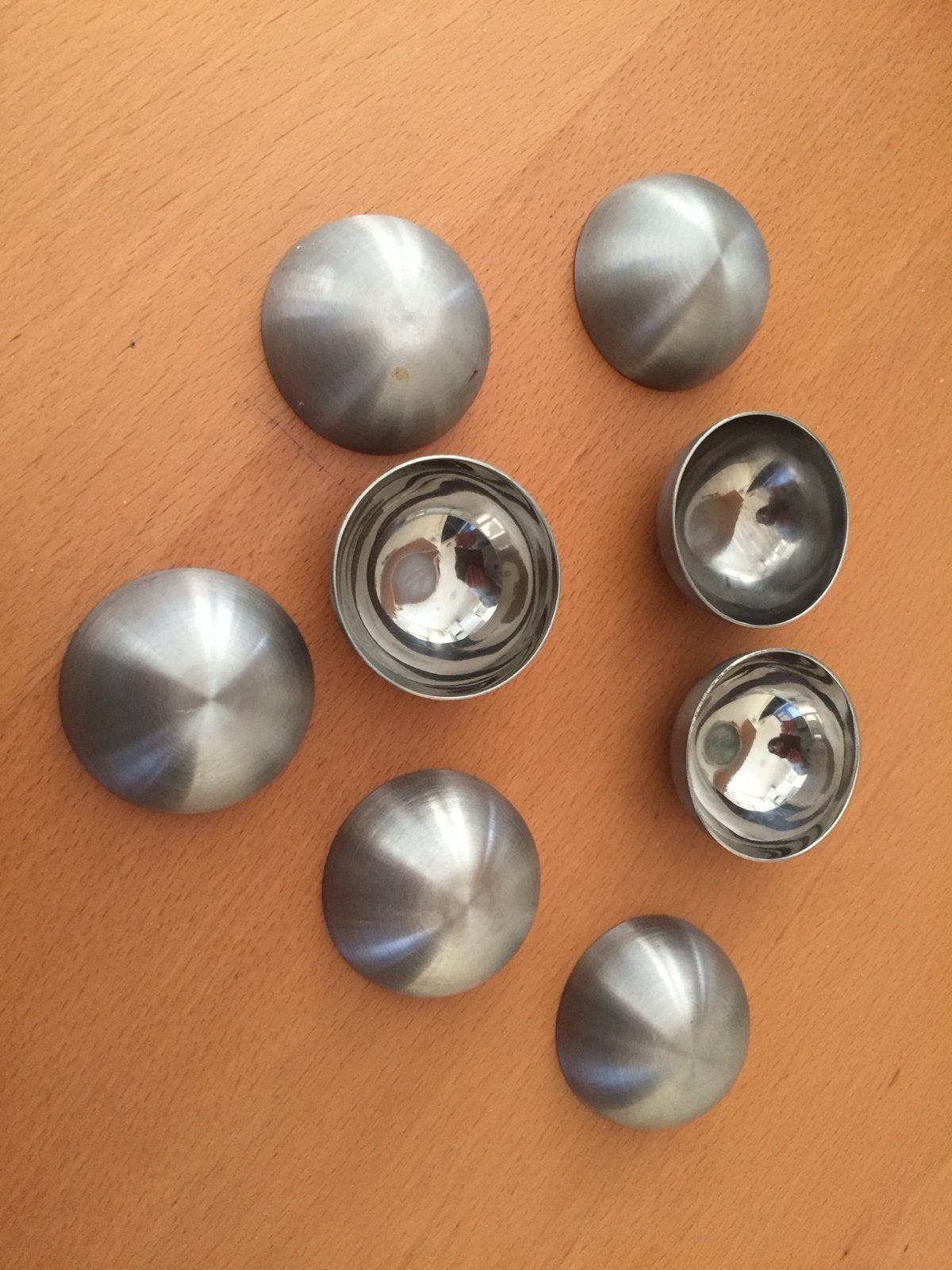 Set van 8 roestvrijstalen halve bollen, Verzenden
